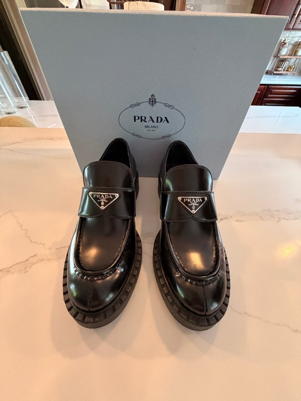 Black Prada loafers 38.5